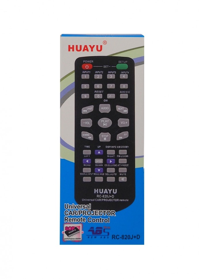 Универсальный пульт HUAYU RC-820J + D для проекторов и автомагнитол